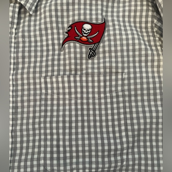 Tampa Bay Buccaneers Antigua Gray White Check 2XL Red BUCS LOGO LSleeve FBALL EC - Picture 4 of 10